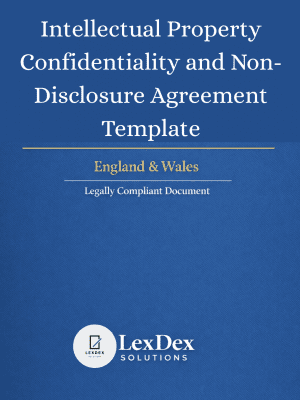 Intellectual Property NDA template for UK businesses – professional confidentiality and non-disclosure agreement designed to protect trade secrets, proprietary information, and intellectual property. This ready-to-use intellectual property NDA ensures legal compliance with UK law, supports enforceability of confidential arrangements, and provides a structured framework for safeguarding sensitive business information when sharing with employees, contractors, or third parties.