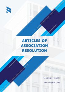 Amendment to Articles of Association Resolution Template; special resolutions