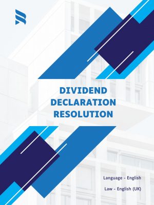 Dividend Declaration Resolution Template