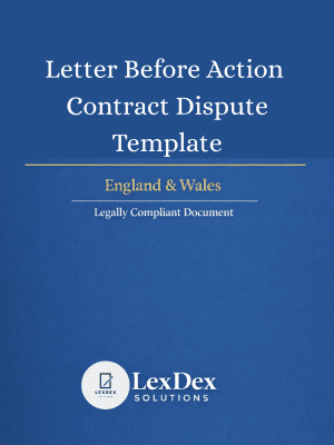 Contract Dispute Resolution Letter template for UK contracts, professionally drafted by solicitors to address disputes and clarify obligations.