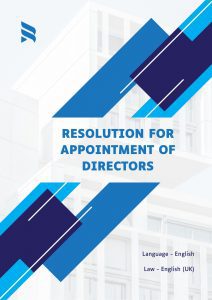 Resolution for Appointment of Directors Template special resolutions