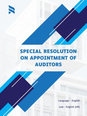 Special Resolution On Appointment of Auditors Template
