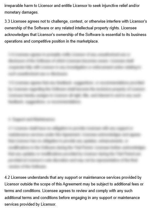 Trial Software License Agreement Template preview 1