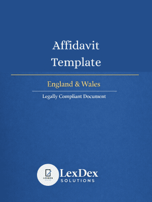 Affidavit template UK for preparing sworn written statements in legal proceedings with evidential validity