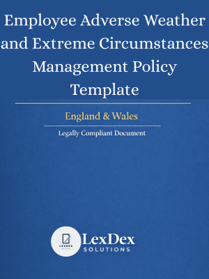 Employee adverse weather policy and extreme circumstances policy UK template for managing employee attendance and operational obligations