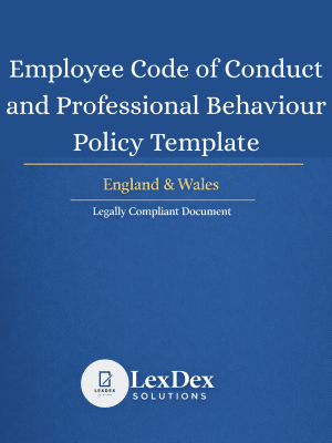 Employee code of conduct uk policy cover document for professional behaviour, ethical standards, and corporate compliance