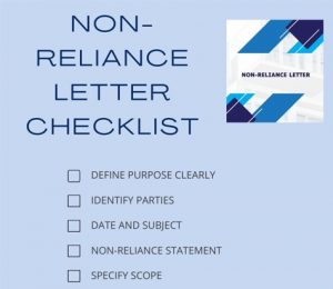 Non-Reliance Letter Checklist