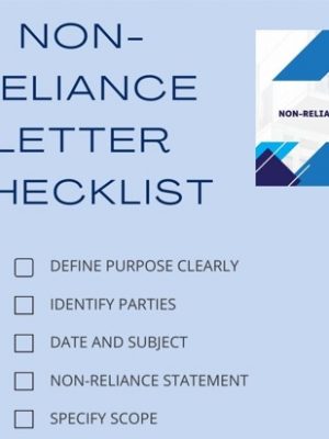 Non-Reliance Letter Checklist