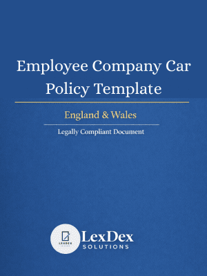 Cover image of Employee Company Car Policy Template (UK) providing a solicitor-grade framework for company vehicle allocation and use.
