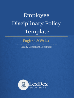 Employee disciplinary policy template for UK employers and HR teams, setting out fair disciplinary procedures aligned with ACAS guidance and UK employment law.