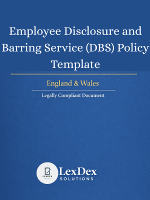 Employee DBS policy UK cover document for background checks, safeguarding, and HR compliance