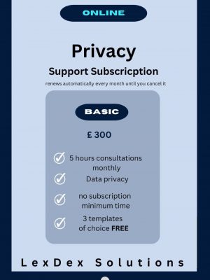 Data Privacy Support Consultation Subscription - Basic
