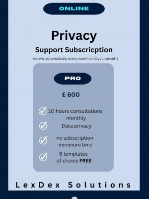 Data Privacy Support Consultation Subscription - Pro