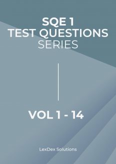 Free SQE 1 mock tests FLK1 and FLK2 Mock Assessments – Sample Scenario-Based MCQs with Answers to Preview LexDex Solutions’ Full Paid SQE1 Test Question eBooks
