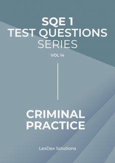 100 SQE1 Sample Questions – Criminal Practice test book