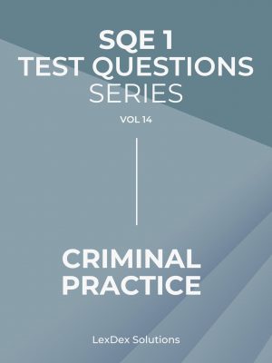 100 SQE1 Sample Questions – Criminal Practice test book