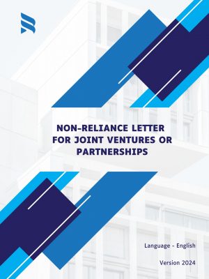 Non-Reliance Letter for Joint Ventures or Partnerships