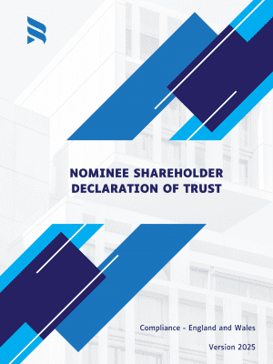 Nominee Shareholder Declaration of Trust template cover page