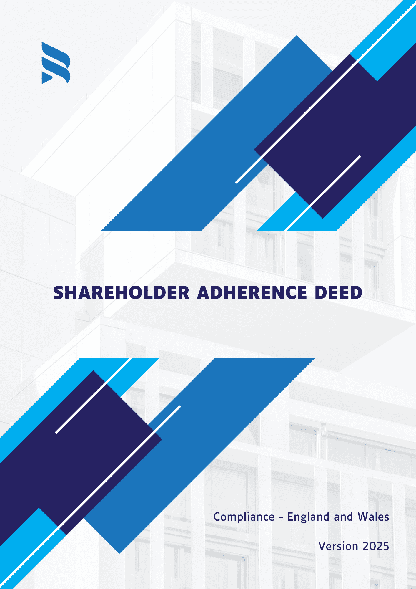 Professional 13-page Shareholder Adherence Deed template – 2025 compliant legal document for new shareholders under England & Wales law