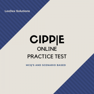 CIPPE Exam online practice test cover page by LexDex Solutions