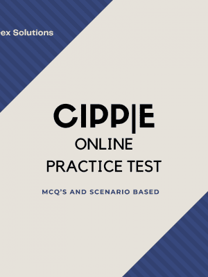 CIPPE Exam online practice test cover page by LexDex Solutions