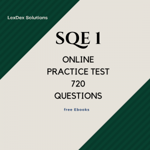 SQE 1 online practice tests course by lexDex Solutions cover