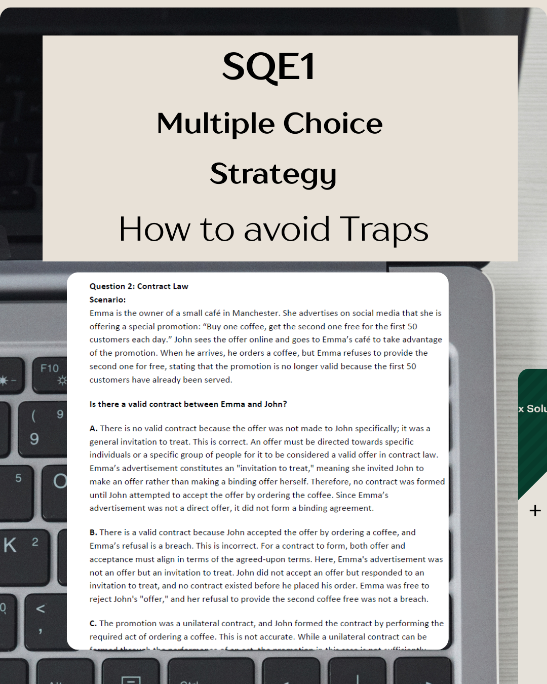 SQE1 Questions – Multiple Choice Strategy: How to Avoid Traps